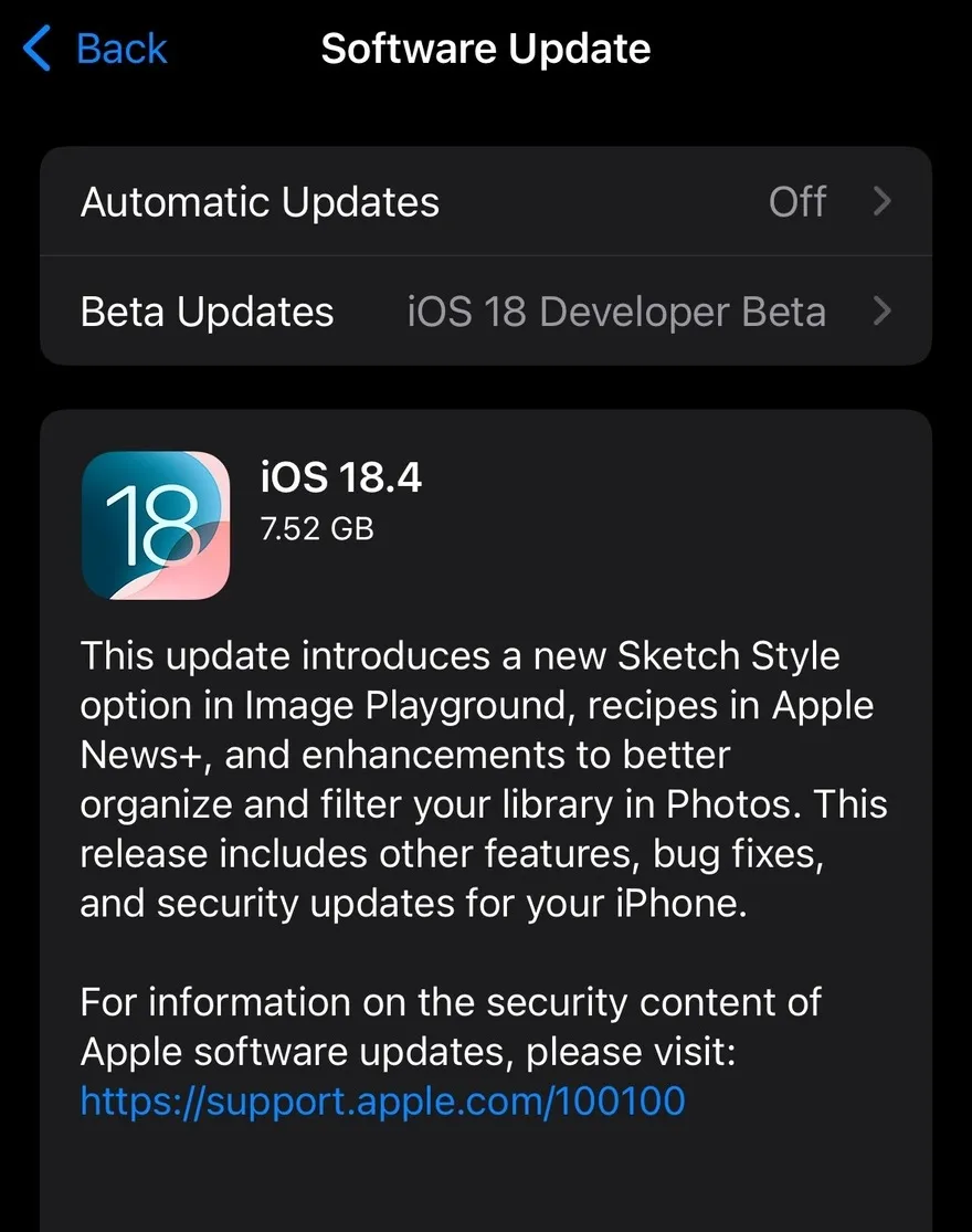 iOS 18.4 RC 2 bất ngờ ra mắt, có gì mới?