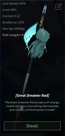 Cách nhận Great Dreamer Rod trong Fisch 