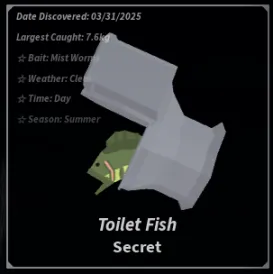 cách bắt Toilet Fish trong Fisch