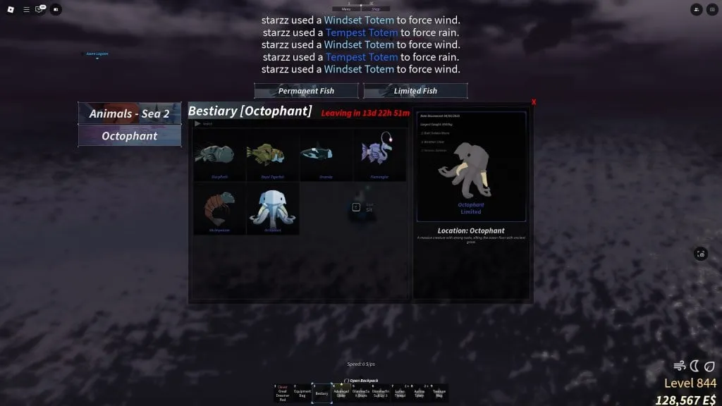 Cách hoàn thành Octophant Bestiary trong Fisch