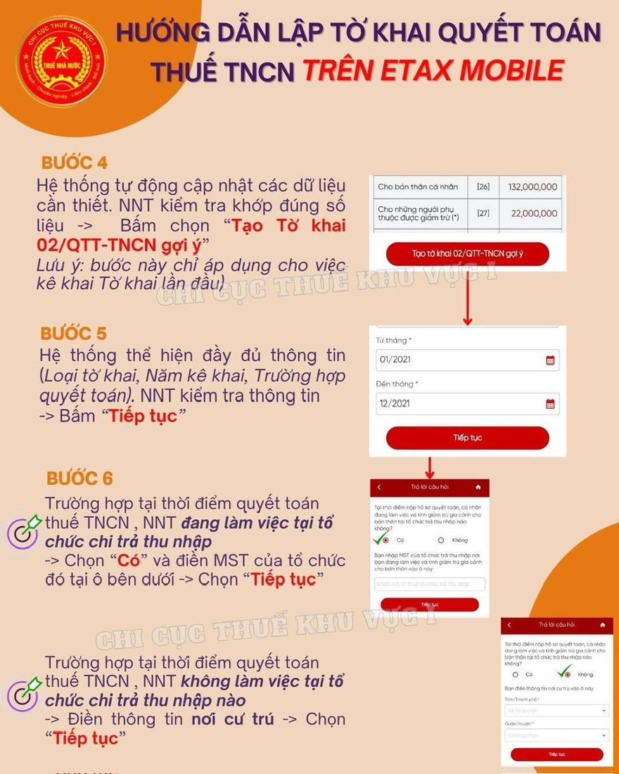 Hướng dẫn quyết toán thuế qua điện thoại