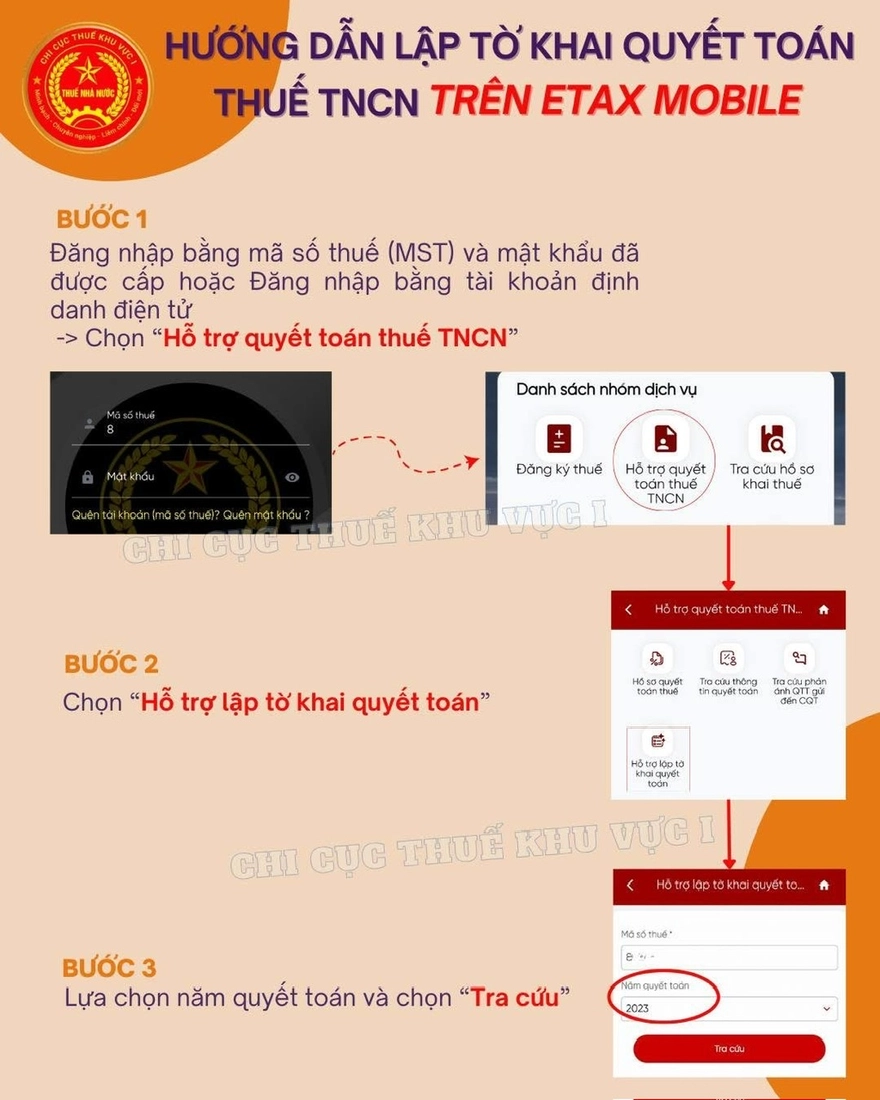 Hướng dẫn quyết toán thuế qua điện thoại