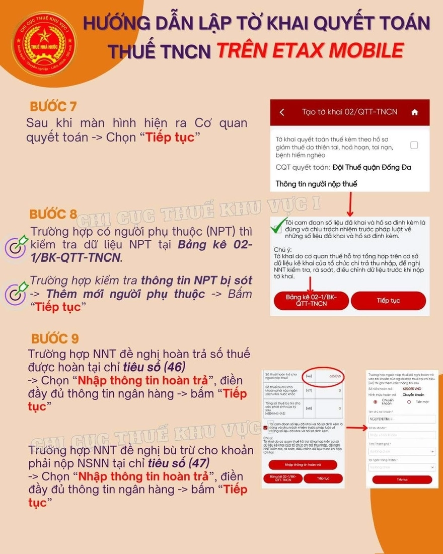 Hướng dẫn quyết toán thuế qua điện thoại