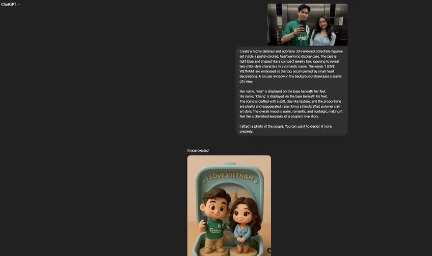 Cách tạo ảnh cặp đôi chibi dễ thương bằng ChatGPT