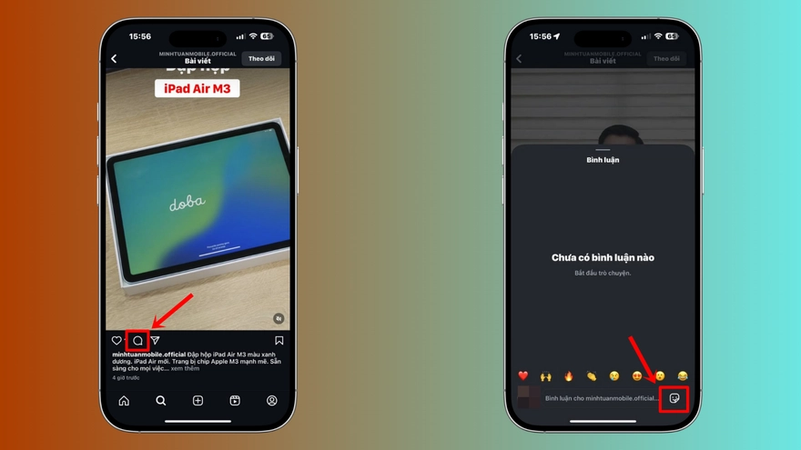 Cách comment ảnh GIF trên Instagram