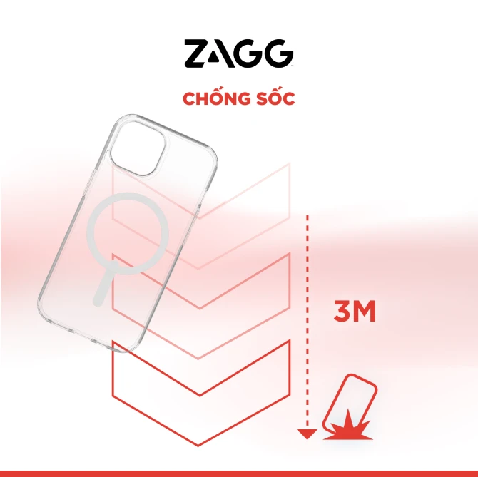 Ốp lưng Magsafe iPhone 16e/15/14/13 ZAGG Crystal Palace Lite Snap