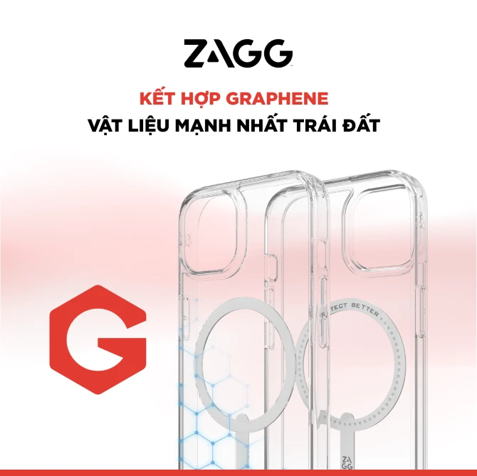 Ốp lưng Magsafe iPhone 16e/15/14/13 ZAGG Crystal Palace Lite Snap