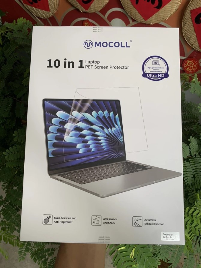 Dán màn hình MacBook Air 13.6 inch M2/M3 Mocoll 10 in 1