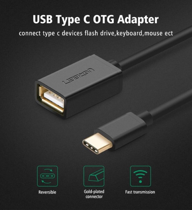 Cáp OTG USB Type C sang USB 3.0 Ugreen US154