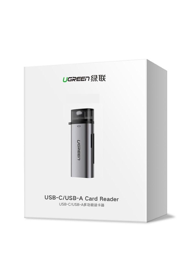 Đầu đọc thẻ nhớ SD/TF chuẩn Type C và USB 3.0 Ugreen CM185