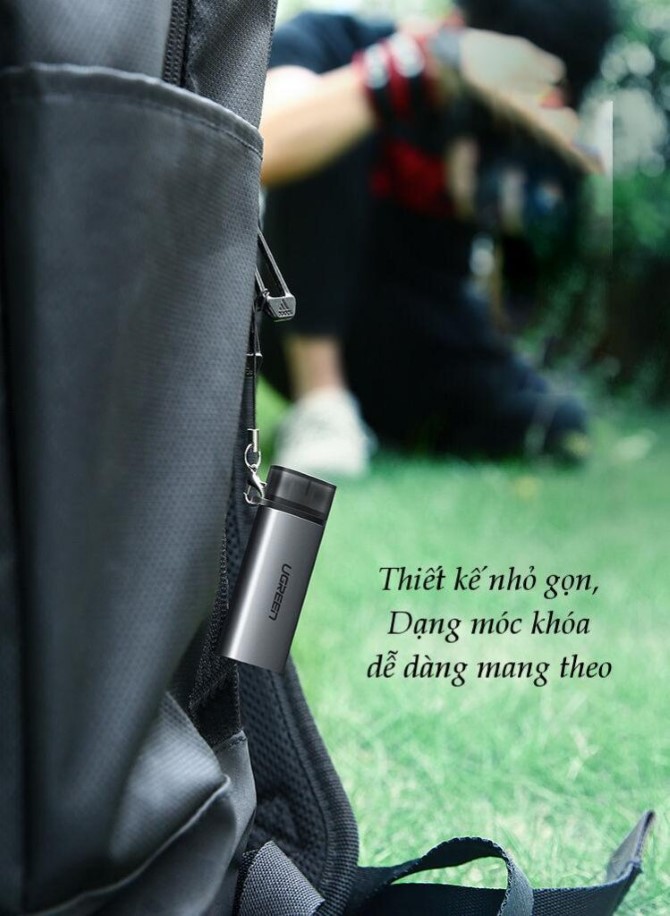 Đầu đọc thẻ nhớ SD/TF chuẩn Type C và USB 3.0 Ugreen CM185