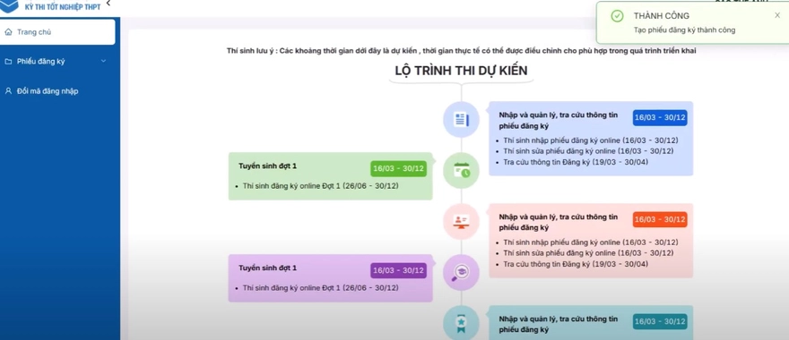 Hướng dẫn đăng ký thi thử tốt nghiệp THPT 2025