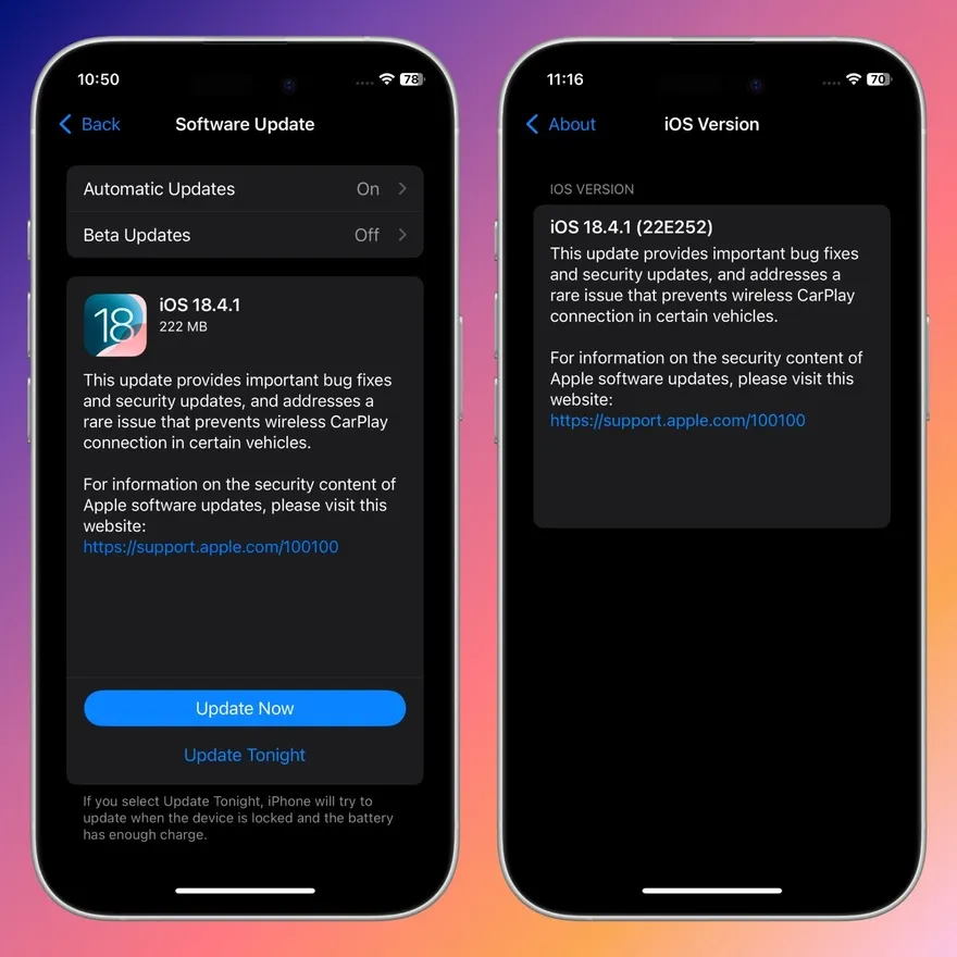 Có gì mới trong iOS 18.4.1