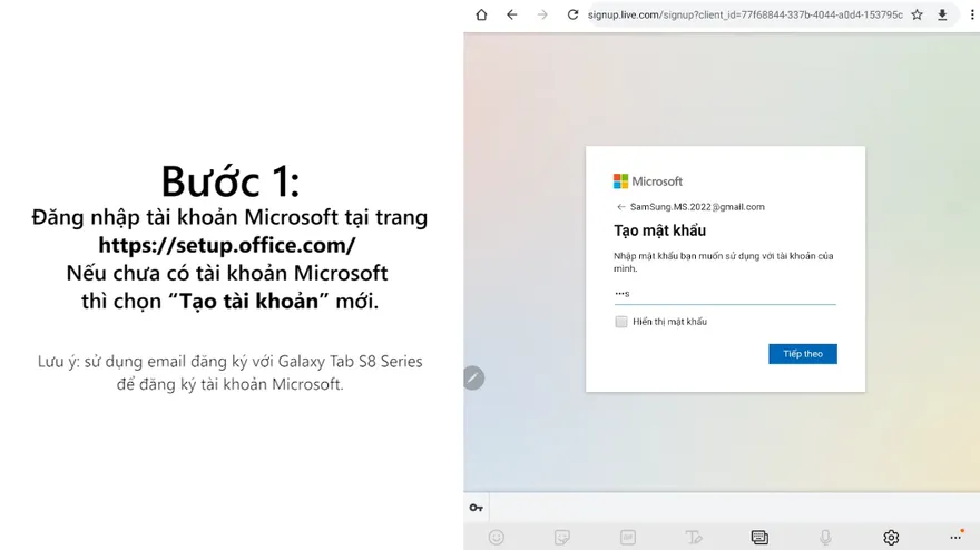 1 năm miễn phí Microsoft khi mua Galaxy Tab S10 FE ở Minh Tuấn Mobile