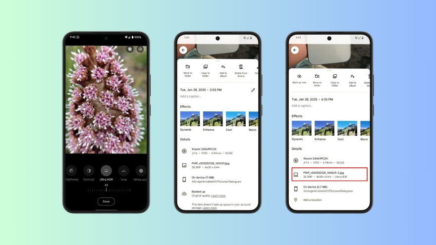 Cách nâng cấp ảnh cũ với Ultra HDR trên Google Photos