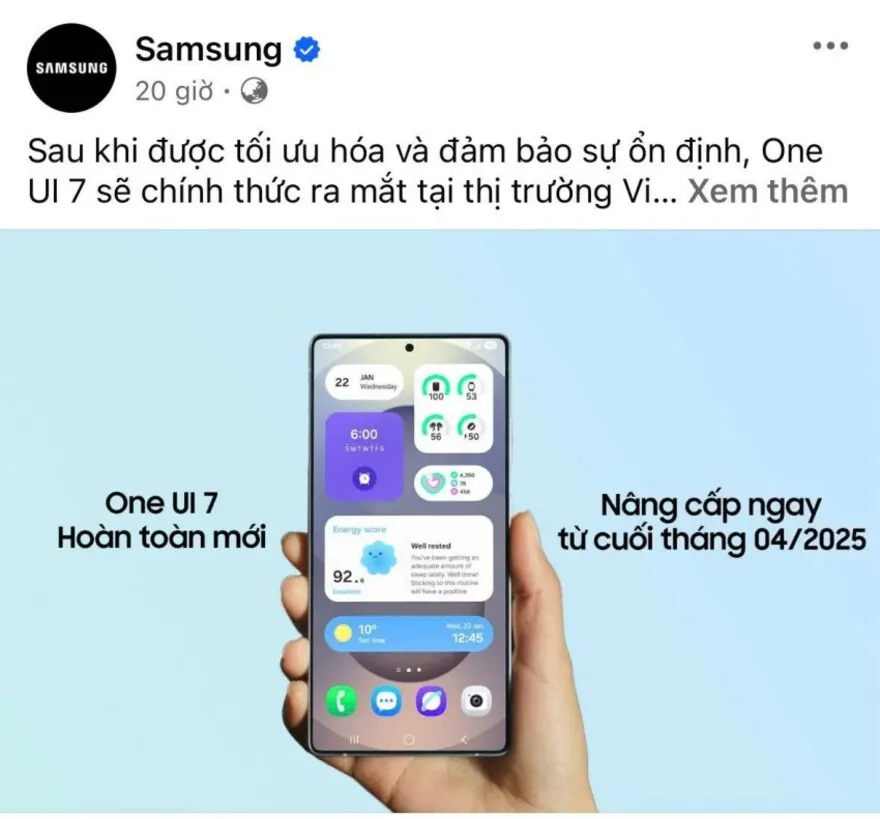 Khi nào One UI 7 chính thức ra mắt người dùng Việt Nam?