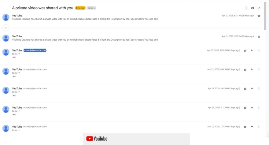 Lừa đảo mới Email YouTube giả có thể đánh cắp tài khoản