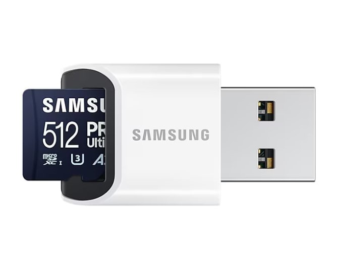Thẻ nhớ MicroSD Samsung PRO Ultimate UHS-I 512GB kèm đầu đọc 3.0 upto 200MB/s (MB-MY512SB/WW)
