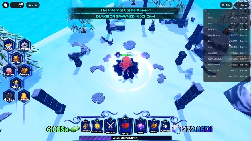 Bí kíp farm boss Winter Raid cực đỉnh trong Arise Crossover