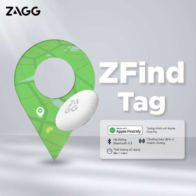 Thiết bị theo dõi định vị ZAGG ZFind Tag