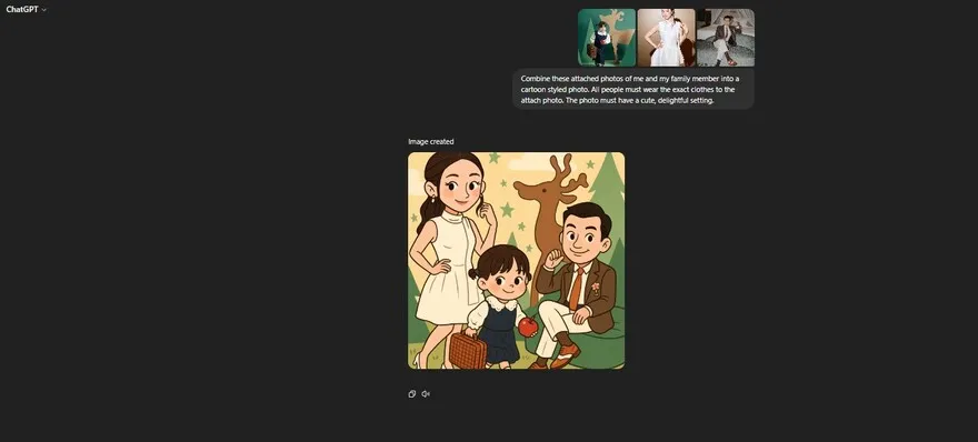 Cách tạo ảnh gia đình hoạt hình bằng ChatGPT