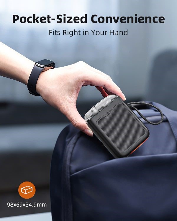 Pin sạc dự phòng Innostyle 10.000 mAh 30W TransiMini FlexCharge Retractable