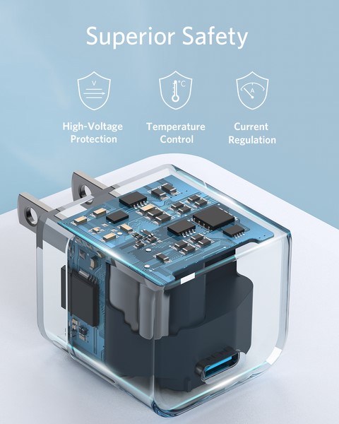 Cốc sạc nhanh Anker 312 20W PD Cube A2149