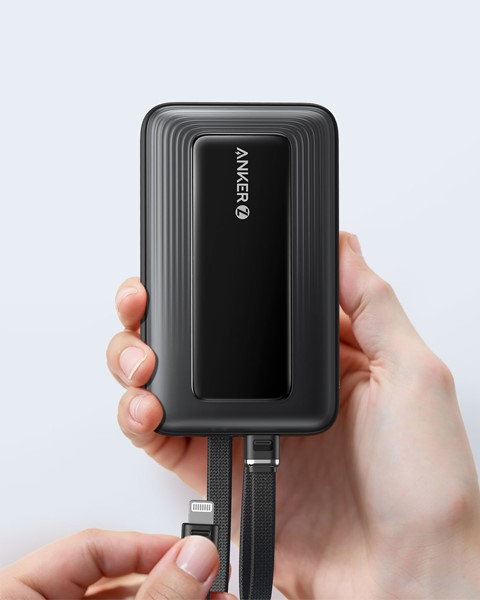 Pin sạc dự phòng Anker Zolo 10.000 mAh 30W tích hợp 2 cáp sạc