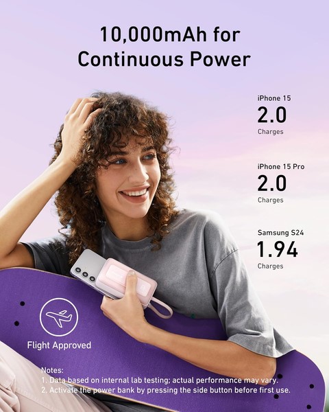 Pin sạc dự phòng Anker Zolo 10.000 mAh 30W tích hợp cáp sạc