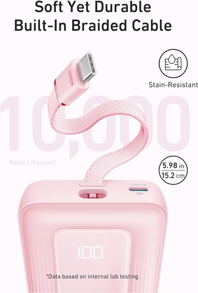 Pin sạc dự phòng Anker Zolo 20.000 mAh 30W tích hợp cáp sạc