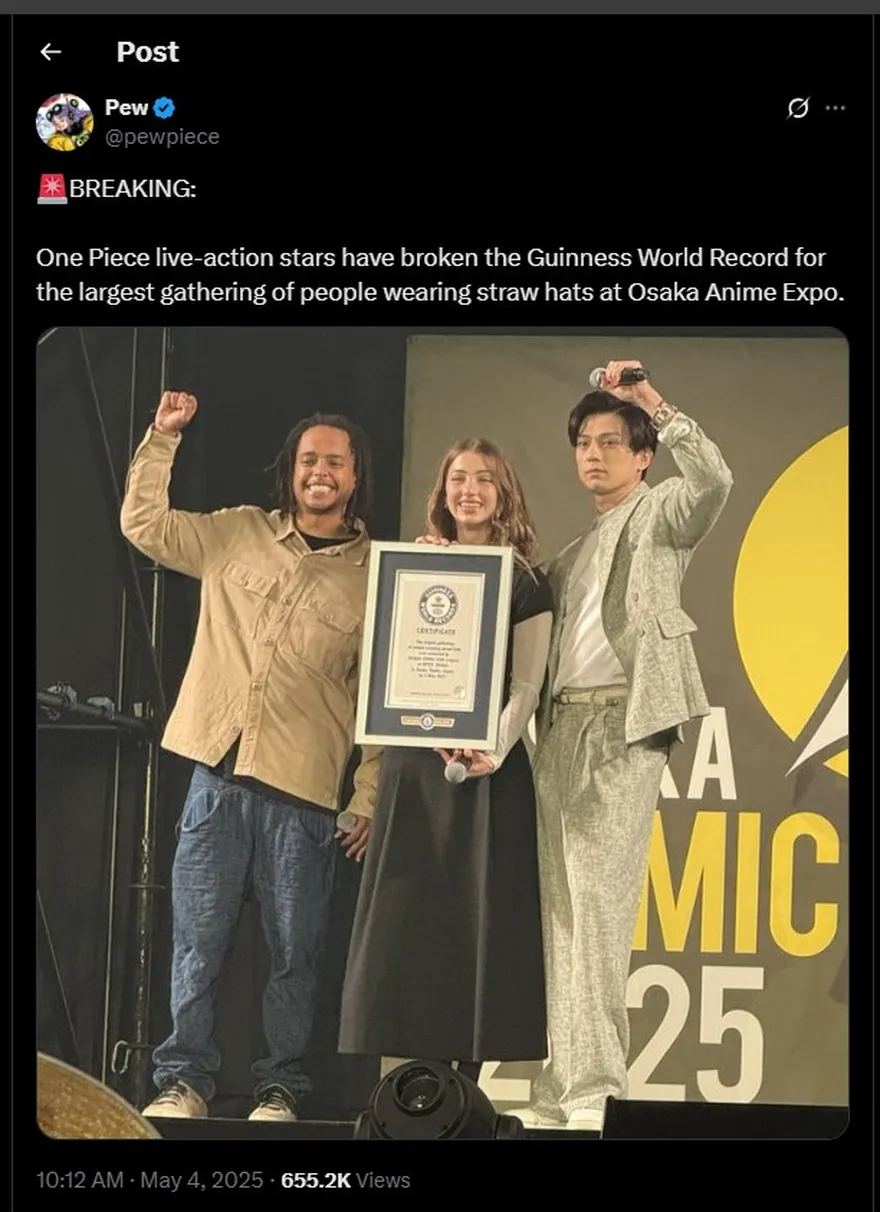 One Piece vừa phá vỡ một kỷ lục Guinness thế giới!