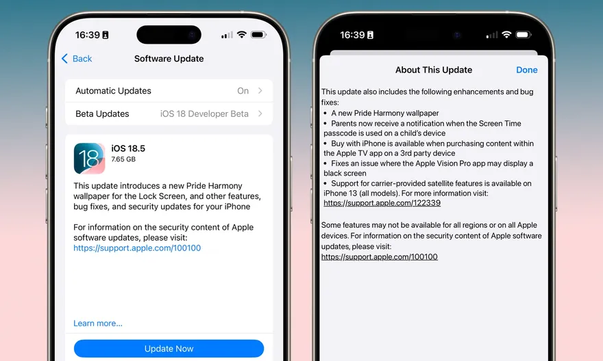 Những iPhone nào nên cập nhật iOS 18.5?