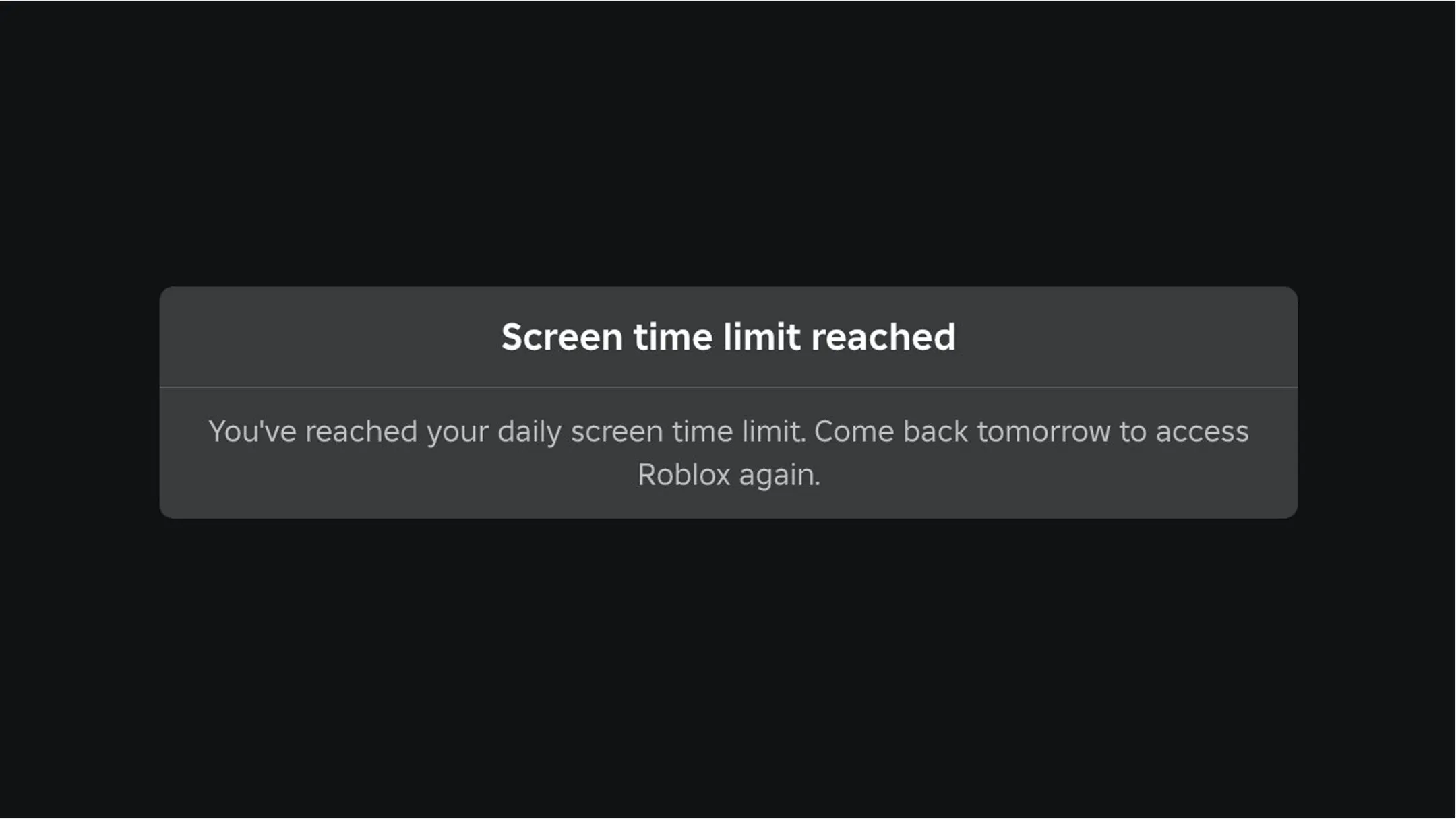 Cách sửa lỗi Screen Time Limit Reached trên Roblox