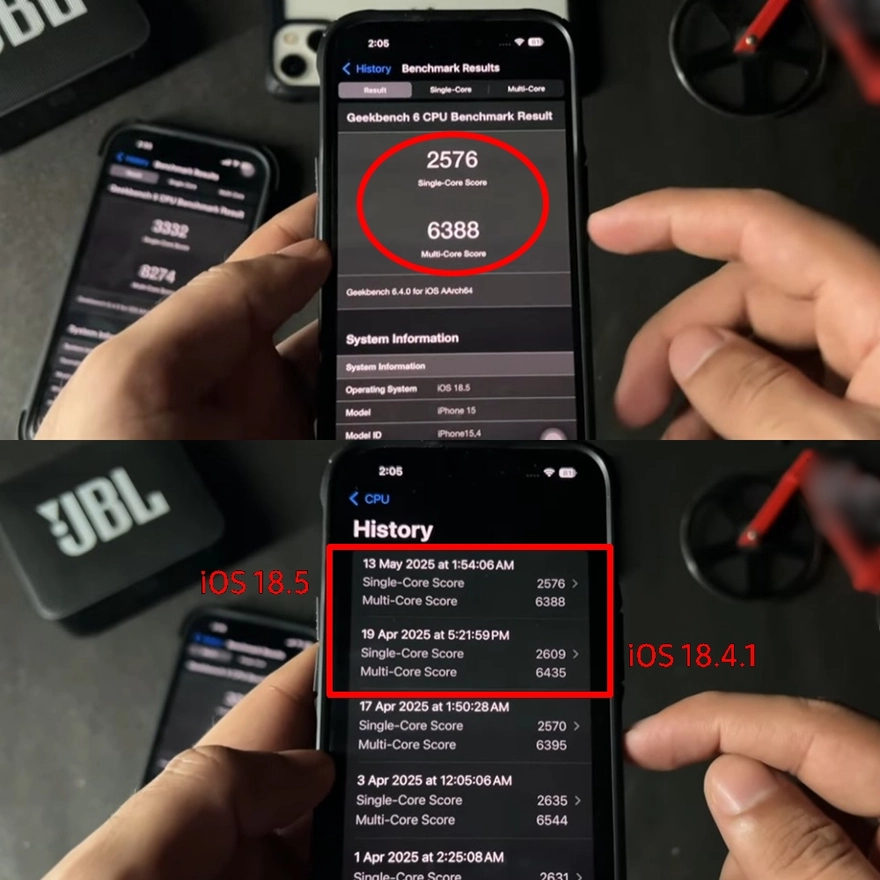 Review iOS 18.5 trên iPhone 15