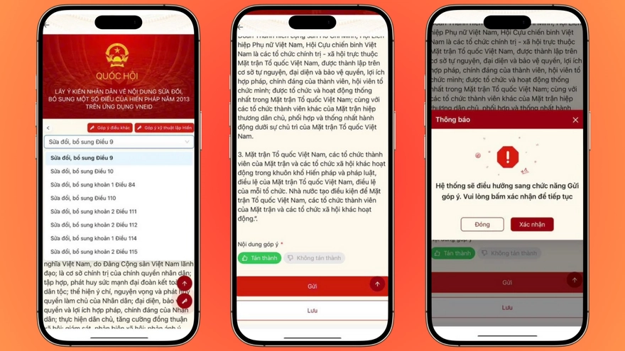Hướng dẫn góp ý sửa đổi Hiến pháp trên VNeID