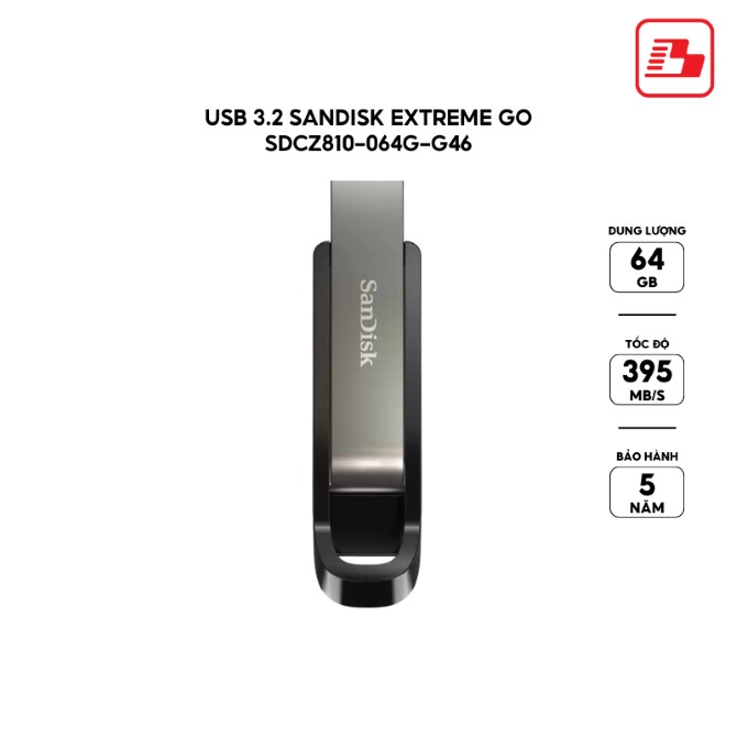 USB 3.2 SanDisk Extreme Go CZ810 64GB (SDCZ810-064G-G46)