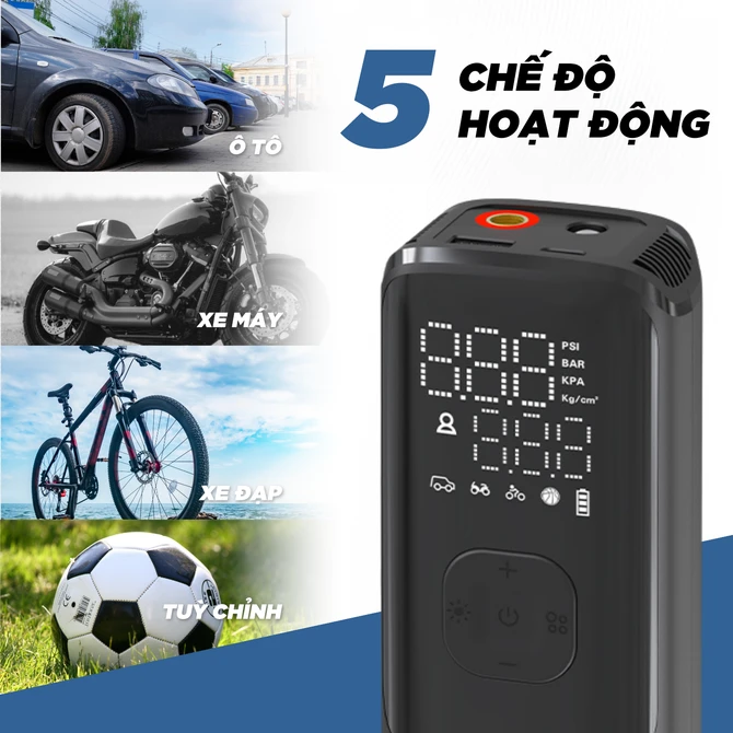 Bơm hơi di động cầm tay kiêm pin sạc dự phòng Energizer - PAC4000BK