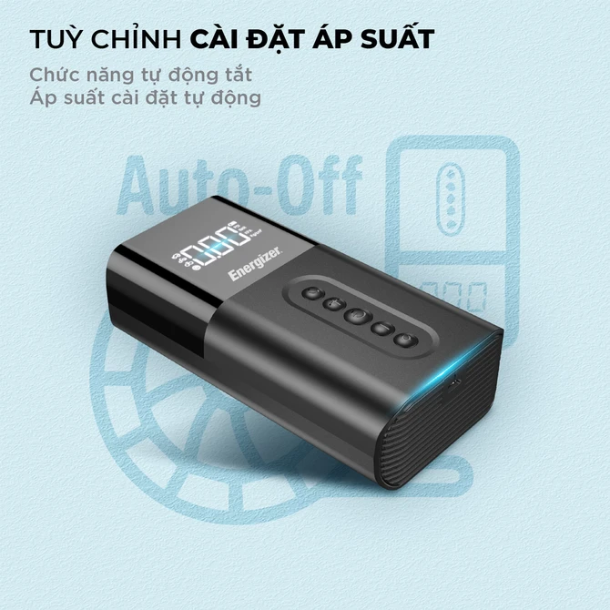 Bơm hơi di động cầm tay kiêm pin sạc dự phòng Energizer - PAC6003