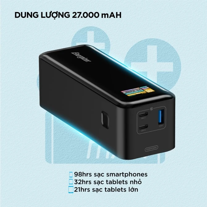 Pin sạc dự phòng Energizer PD140W 27.000 mAh/3.6V Li-ion - XP27000PD
