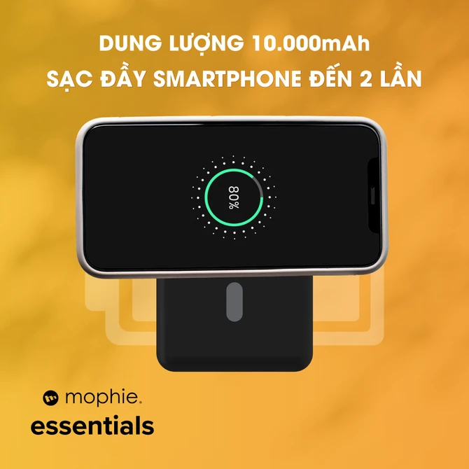 Pin sạc dự phòng Mophie Essentials Snap+ Powerstation 10.000 mAh