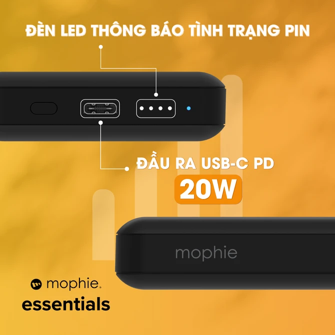 Pin sạc dự phòng Mophie Essentials Snap+ Powerstation 10.000 mAh