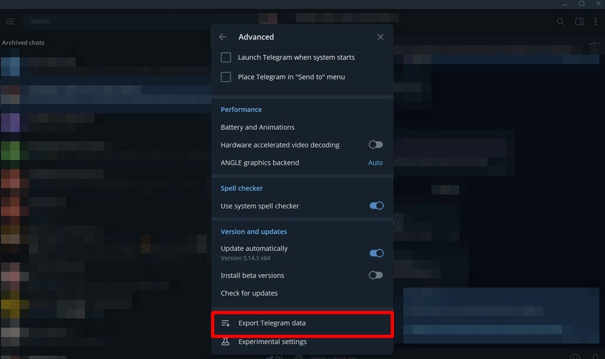 Telegram: Cách tải toàn bộ dữ liệu về thiết bị