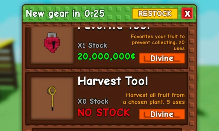 Cách lấy và sử dụng Harvest Tool trong Grow a Garden Roblox