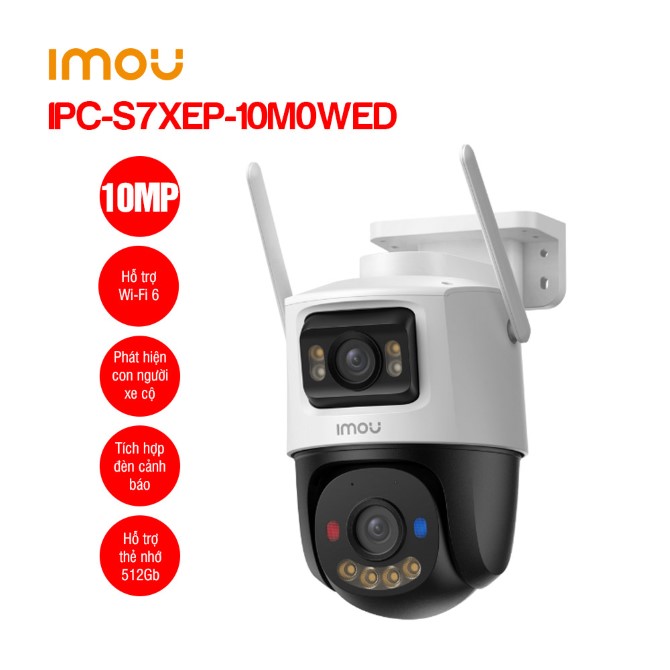 IPC-S7XEP-10M0WED - Camera wifi ngoài trời 2 ống kính Imou IPC-S7XEP-10M0WED (Cruiser Dual 2 10M)