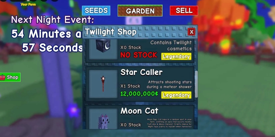 Grow a Garden Hướng dẫn đầy đủ về Twilight Shop