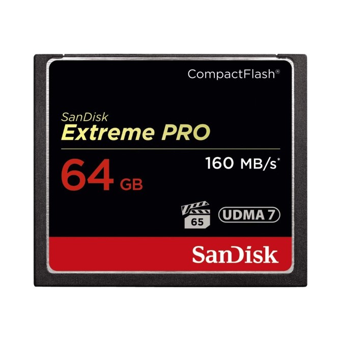 Thẻ nhớ CompactFlash (CF) SanDisk Extreme Pro 64GB 1067X upto 160MB/s (SDCFXPS-064G-X46)