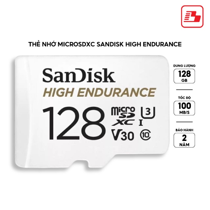 Thẻ nhớ MicroSDXC Sandisk High Endurance 128GB 100MBs (SDSQQNR-128G-GN6IA)