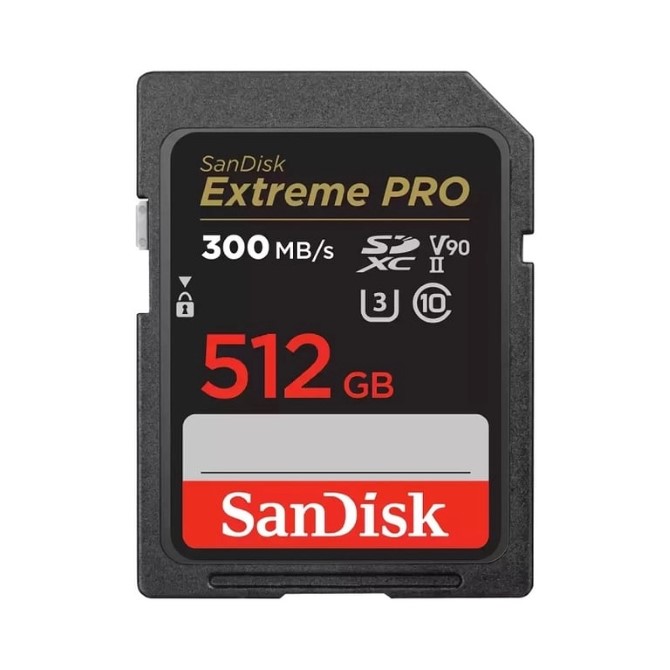 Thẻ nhớ SDXC Sandisk Extreme Pro 512GB V90 U3 C10 UHS-II 300MB/s (SDSDXDK-512G-GN4IN)
