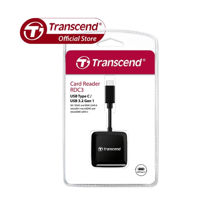 Đầu đọc thẻ nhớ USB Type-C OTG Transcend (TS-RDC3)