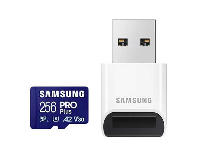 Thẻ nhớ microSD Samsung Pro Plus UHS-I kèm đầu đọc 3.0 256GB upto 180MB/s (MB-MD256SB/WW)